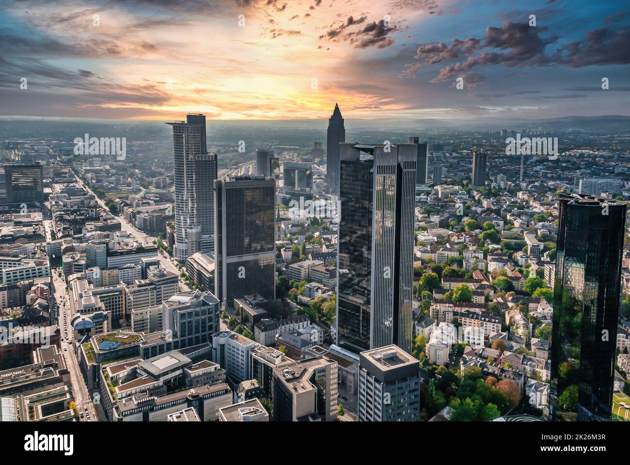 Aerial View of Skyline Frankfurt, Germany Stock Photo - Alamy