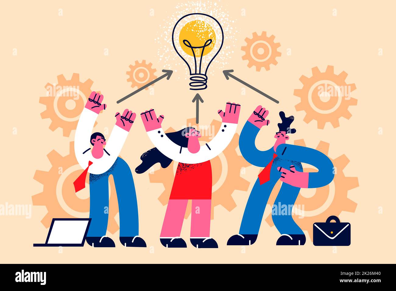 Diverse businesspeople generate innovative business idea Stock Photo ...