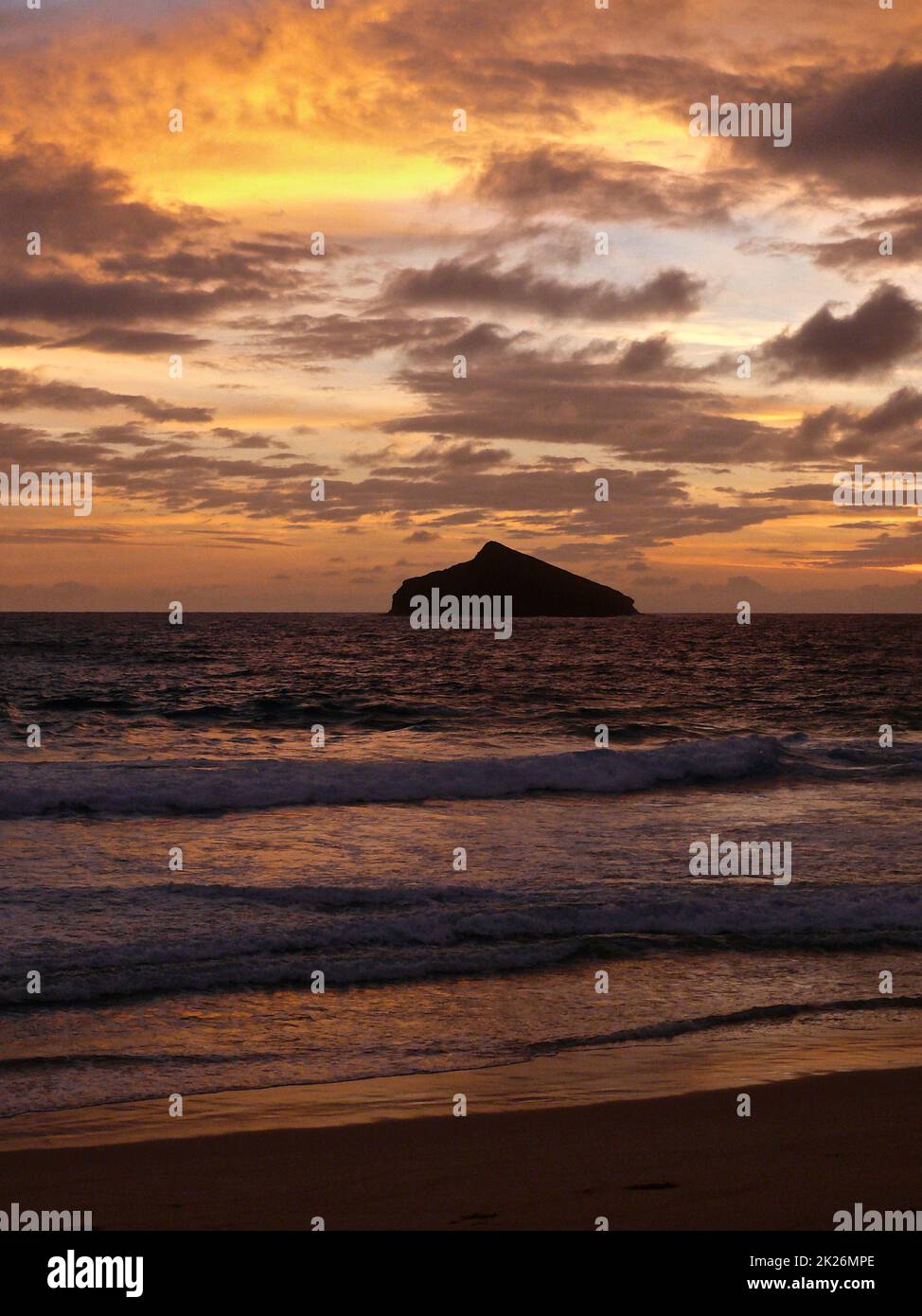 A view at sunrise from Blinky Beach on Lord Howe Island in Australia Stock Photo