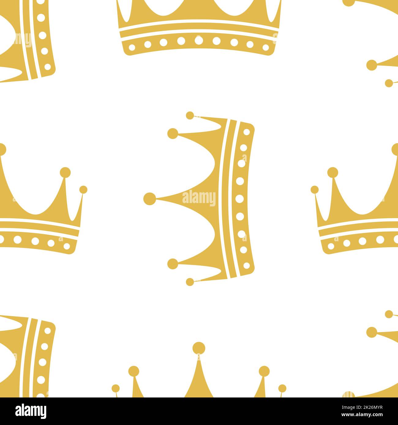 Wrapping golden sea,less pattern. Color crowns logo on white background ...