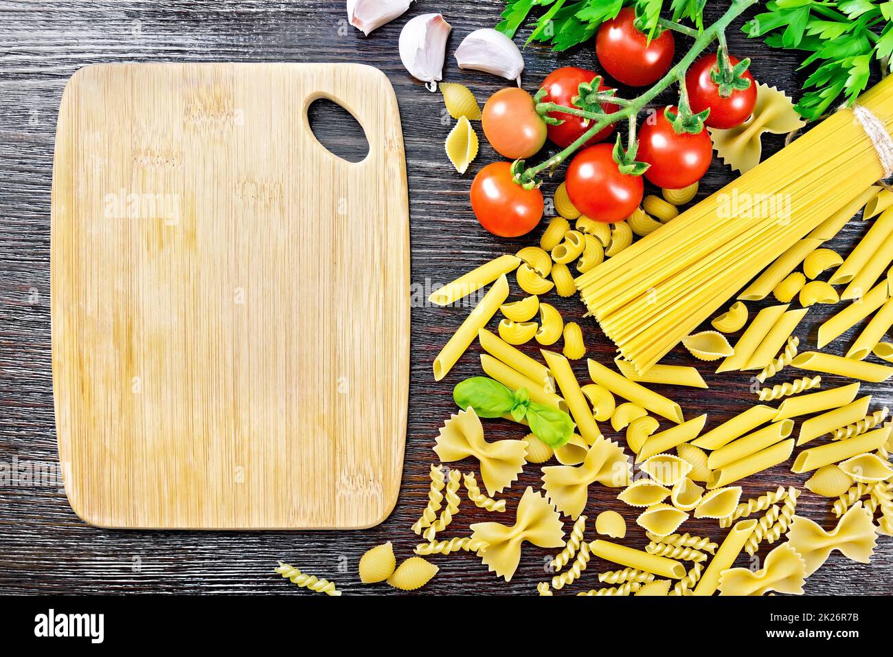 Conchiglie Grandi Pasta On Wooden Chopping Stock Photo 1472665664