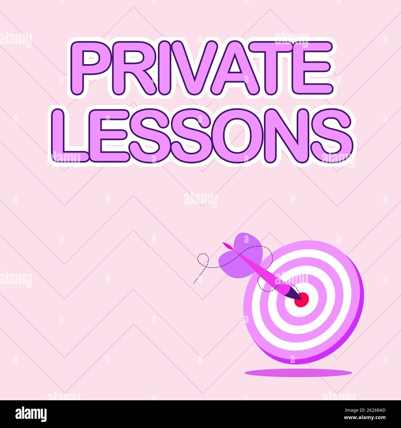 Text caption presenting Private Lessons. Business concept teaching which is usually paid privately by small groups Presenting Message Hitting Target Concept, Abstract Announcing Goal Stock Photo