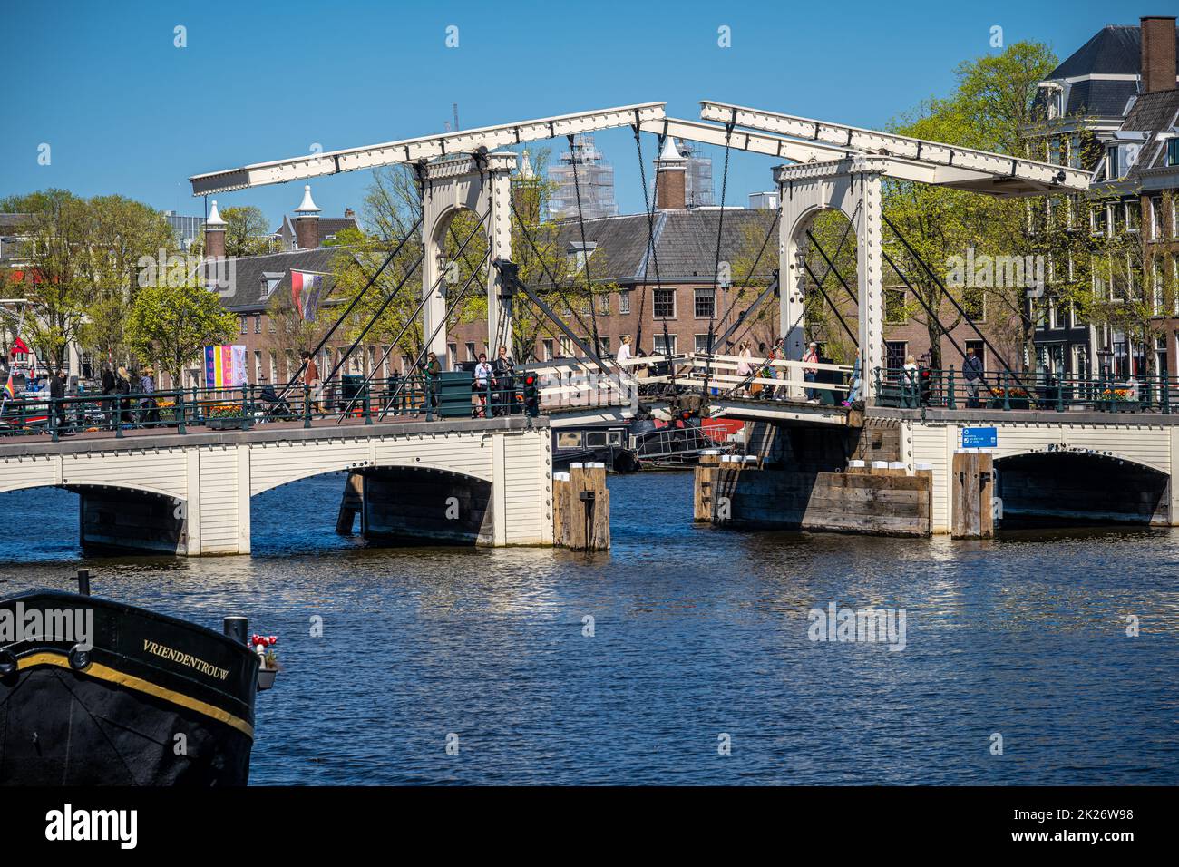 de magere brug or ‘skinny bridge’, Amsterdam Stock Photo