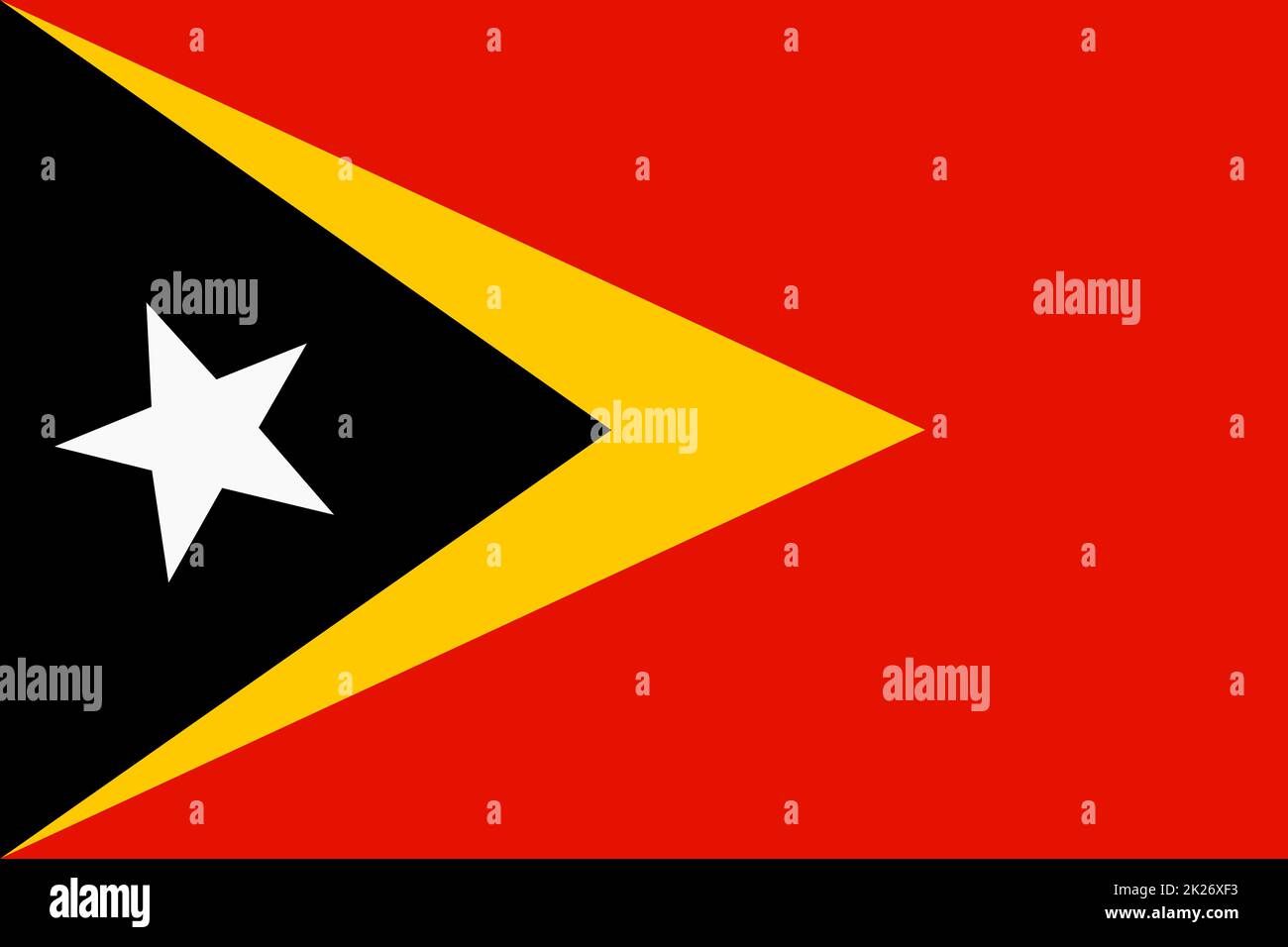 East Timor flag background illustration large file Stock Photo