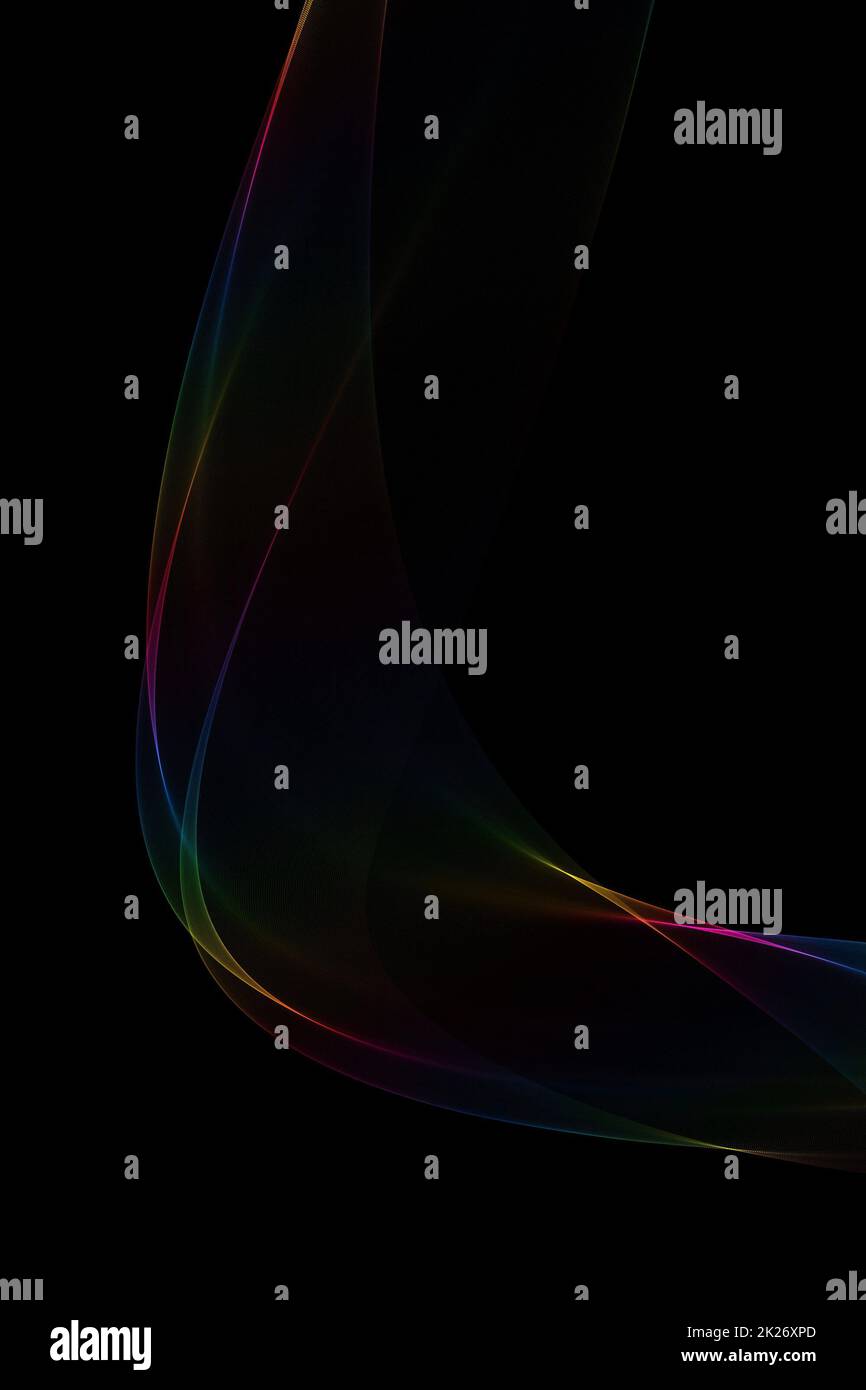 Abstract wave vector background, rainbow waved lines for brochure ...