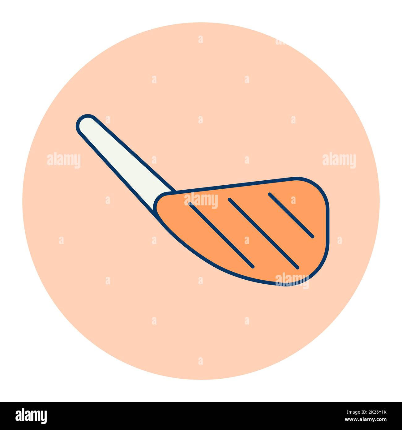 Single piece of chop lamb with bone vector icon Stock Photo - Alamy