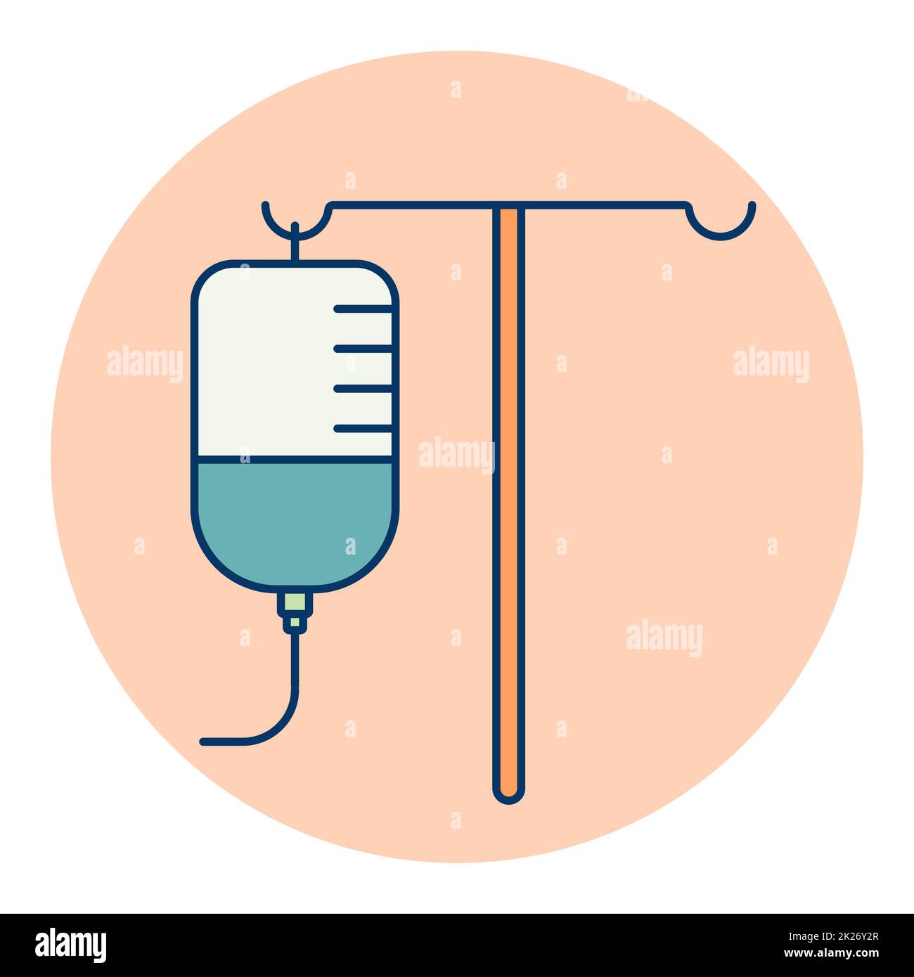 IV Stand vector icon. Medical sign Stock Photo