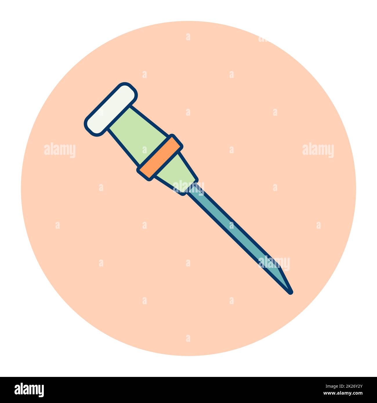 Catheter vector icon. Medical sign Stock Photo - Alamy