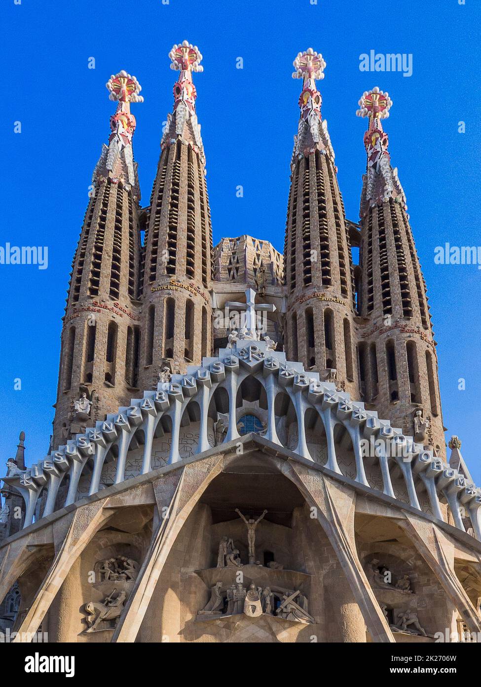 Spain - Barcelona, Sagrada FamÃlia - Temple of Expiation of the Holy Family Stock Photo