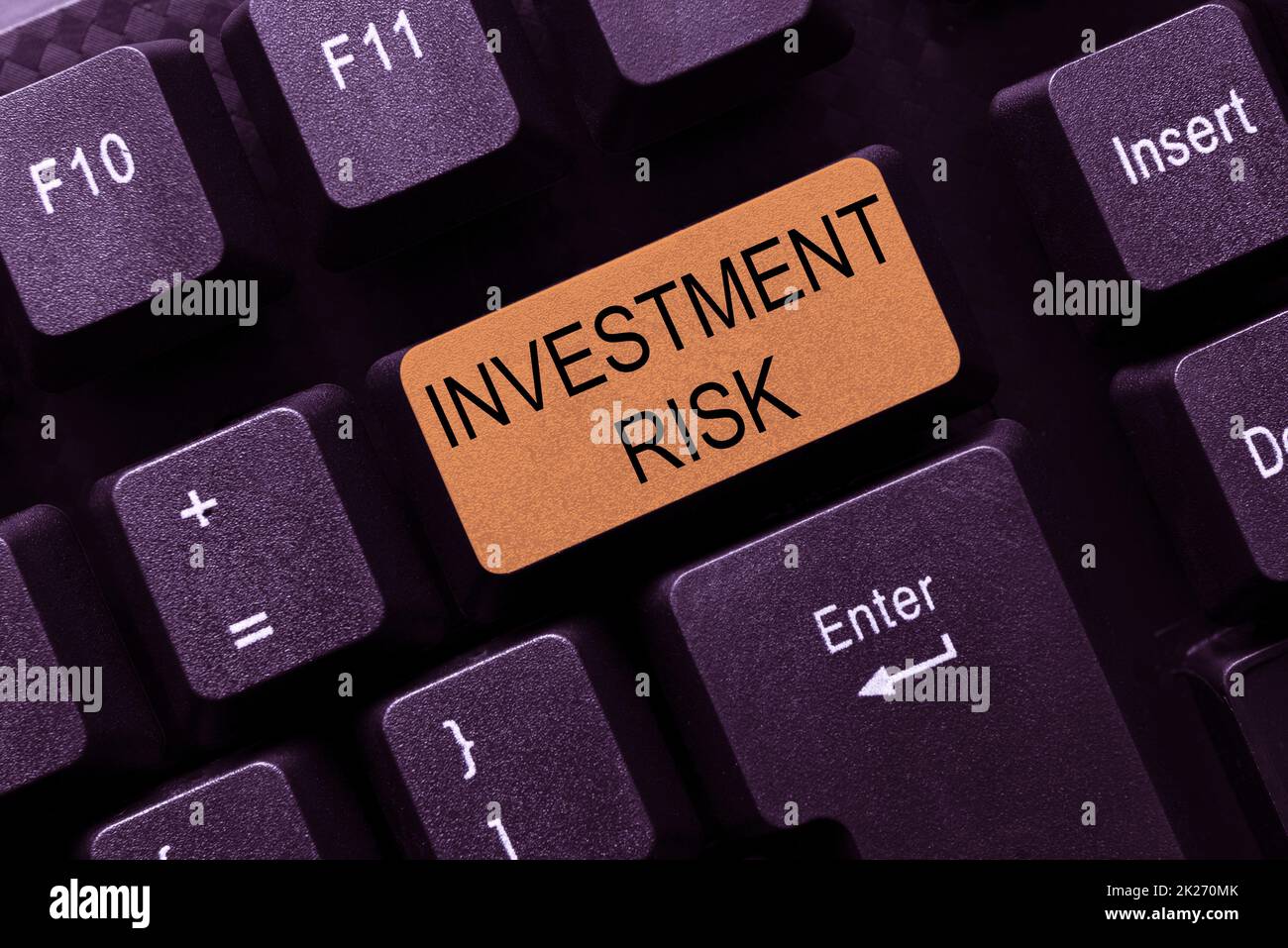 Text caption presenting Investment Risk. Business showcase the probability of potential financial loss relative to gain Connecting With Online Friends, Making Acquaintances On The Internet Stock Photo