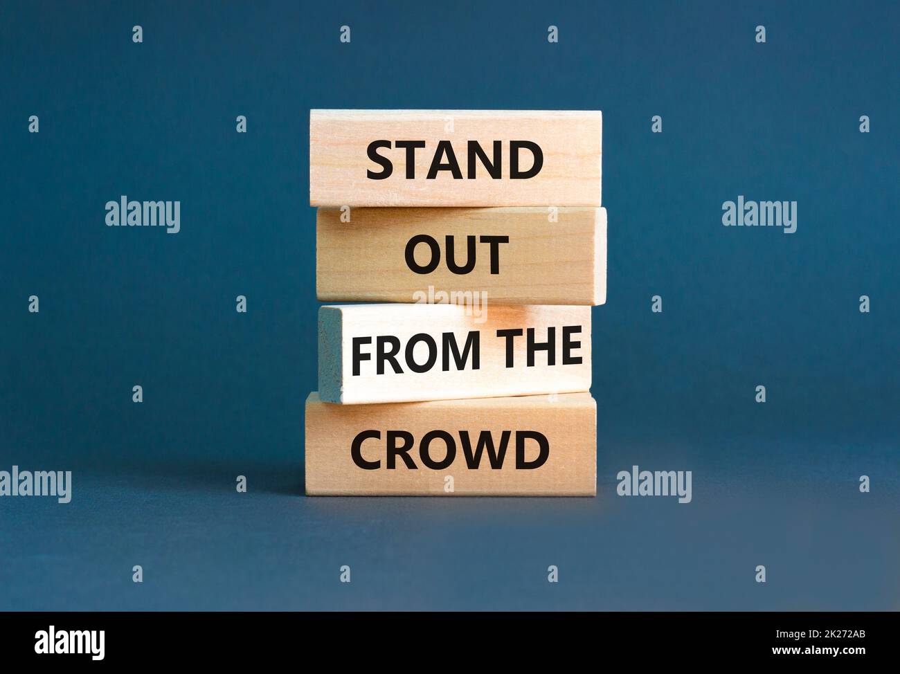 Stand out from the crowd symbol. Concept words Stand out from the crowd