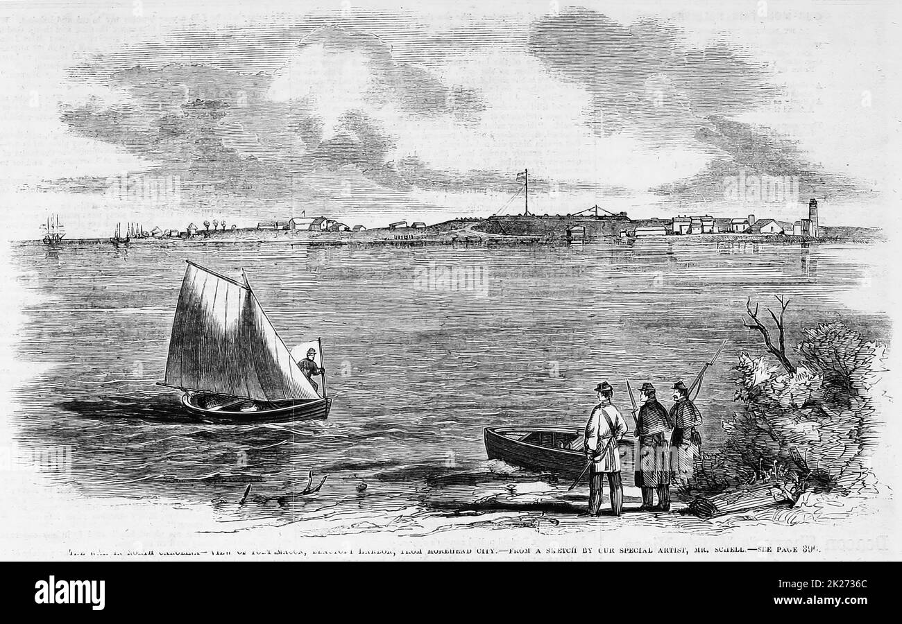 The War in North Carolina - View of Fort Macon, from Morehead City
