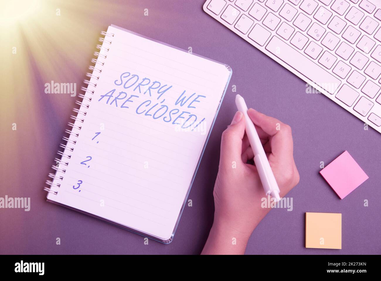 Inspiration showing sign Sorry, We Are Closed. Word for apologize for