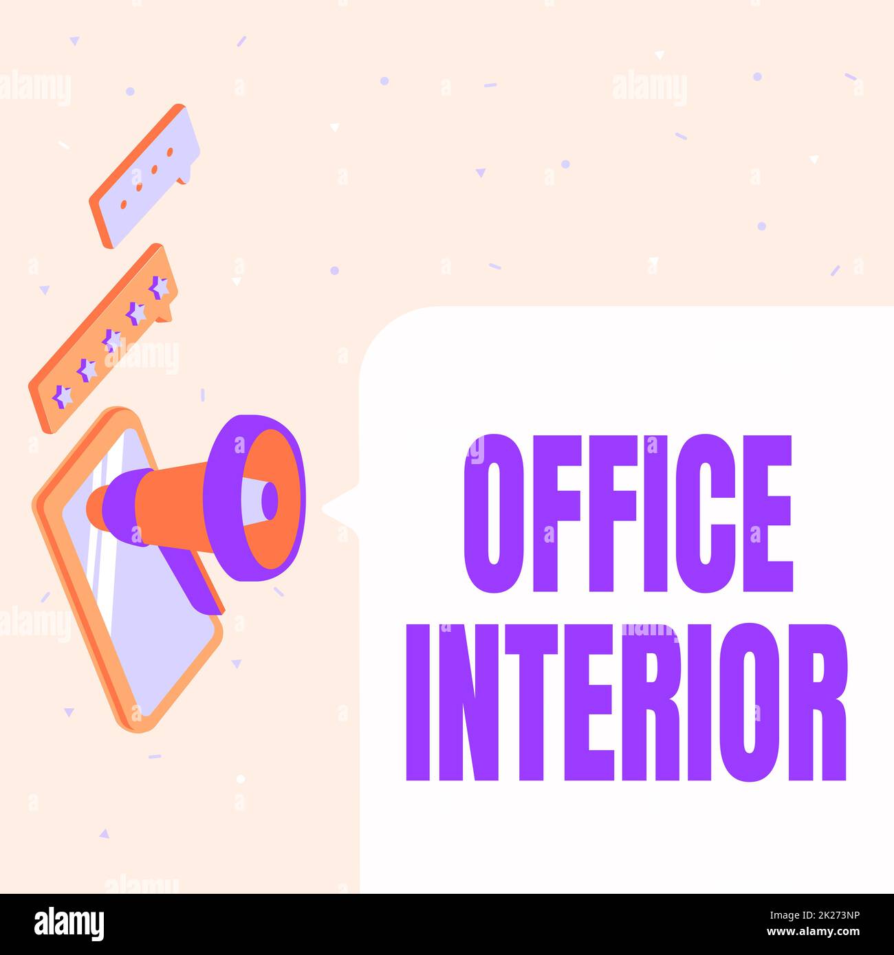 Text showing inspiration Office Interior. Business showcase making ...