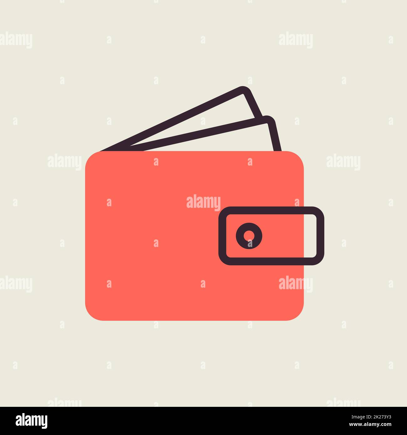 Purse icon vector. Wallet sign isolated Stock Photo - Alamy