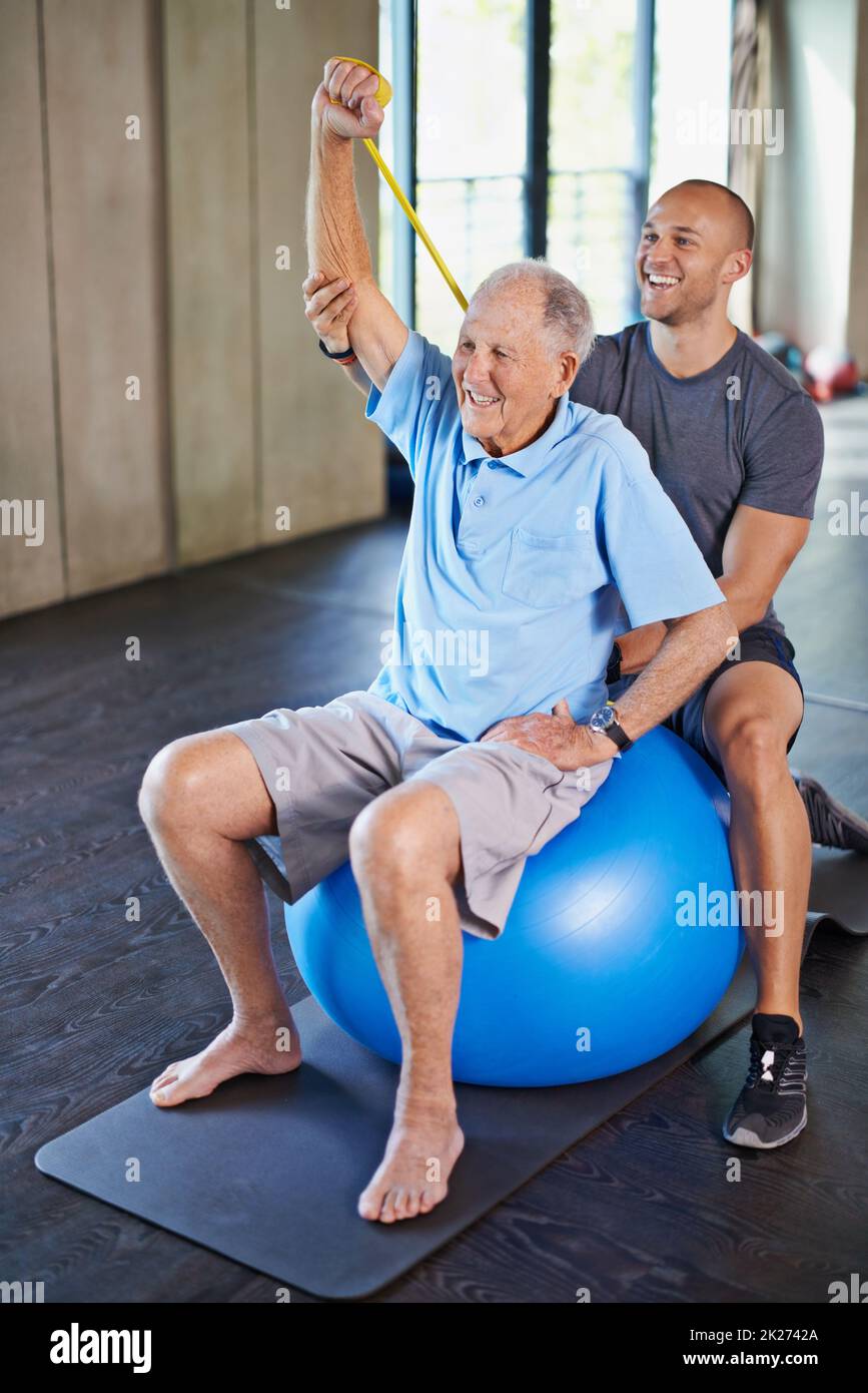 Helping stretch hi-res stock photography and images - Alamy