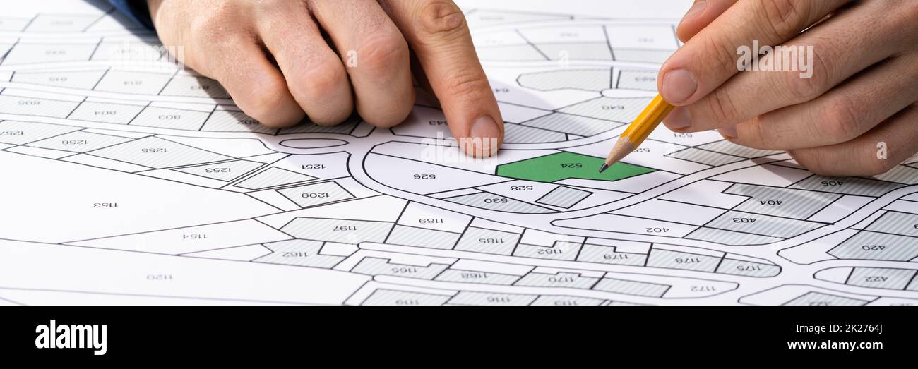 Land Plot And Building Map Stock Photo Alamy