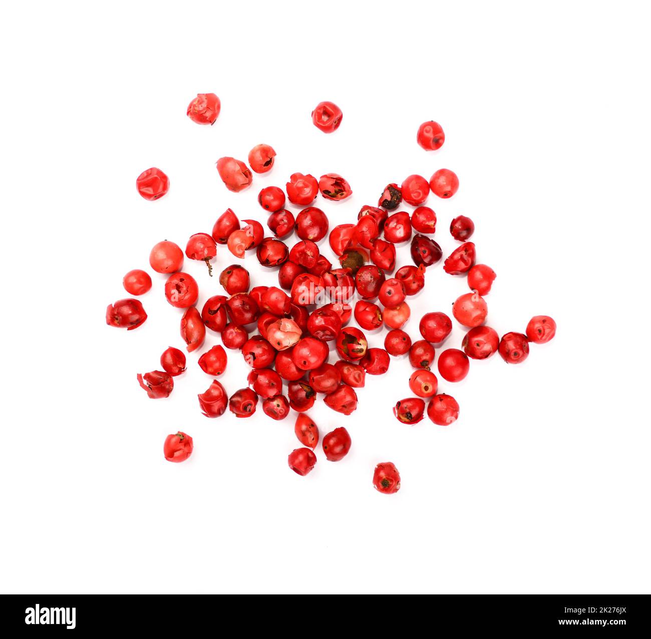 Heap of red pink peppercorns isolated Stock Photo Alamy