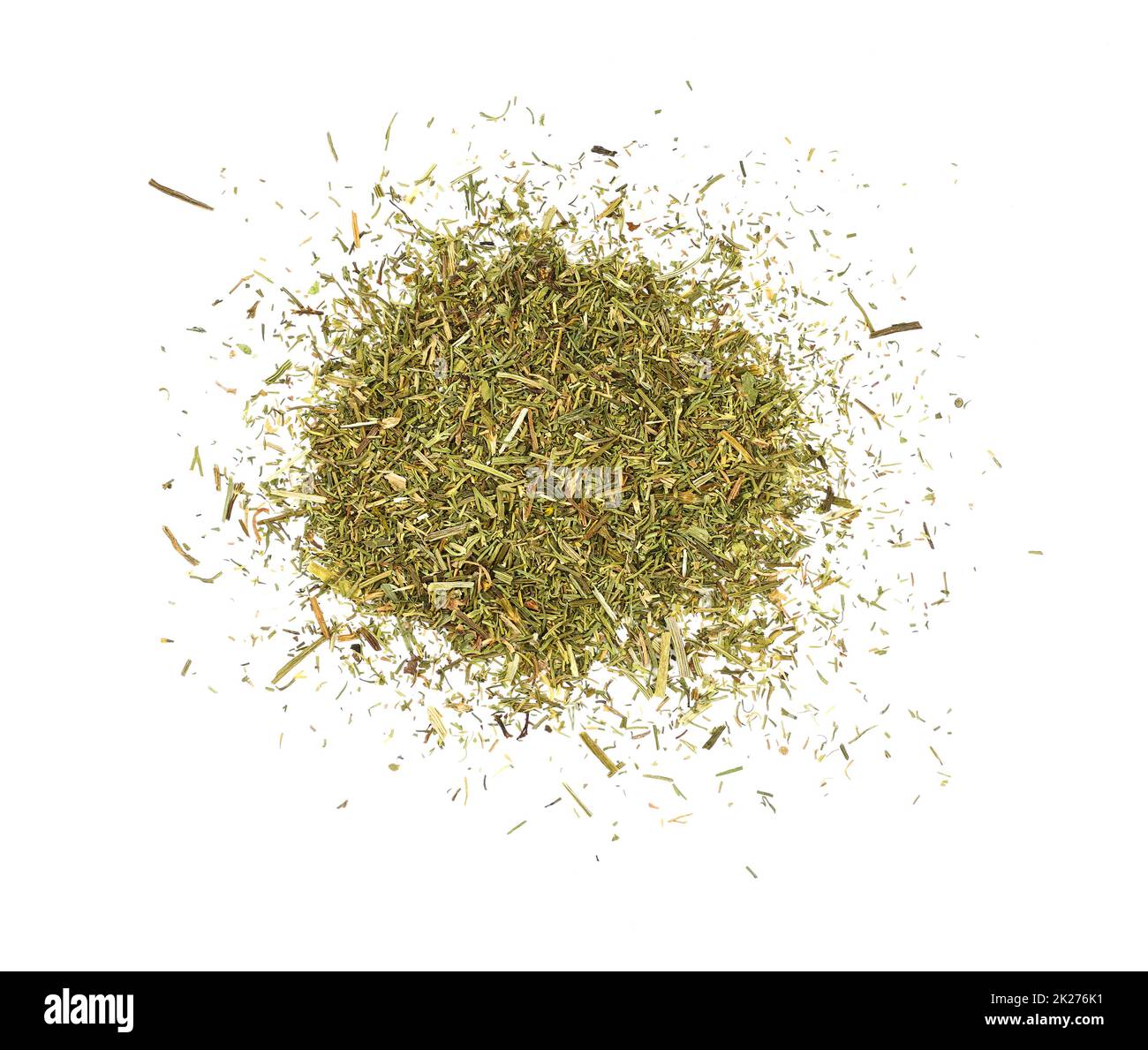 Heap of dried dill herb isolated on white Stock Photo