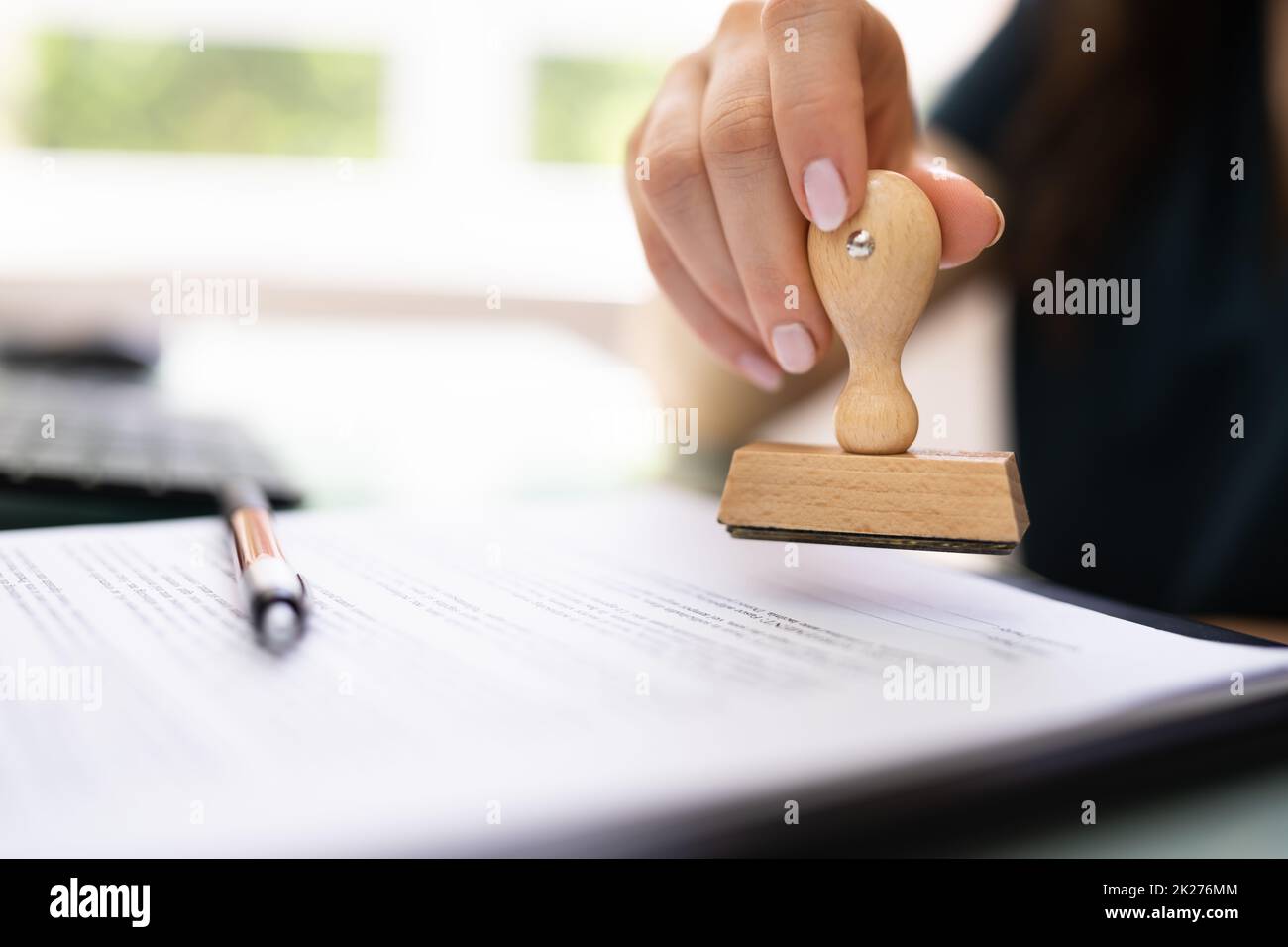 Public Notary Contract Document Stamp Stock Photo Alamy