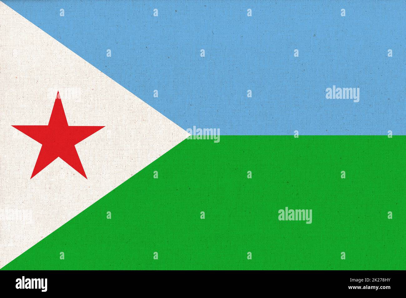 flag of Guinea. National flag on fabric surface Stock Photo