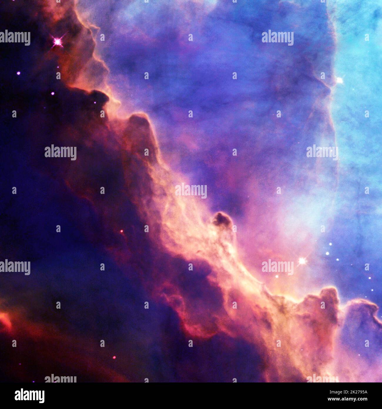 Nebula, cluster of stars in deep space. Science fiction art. Stock Photo