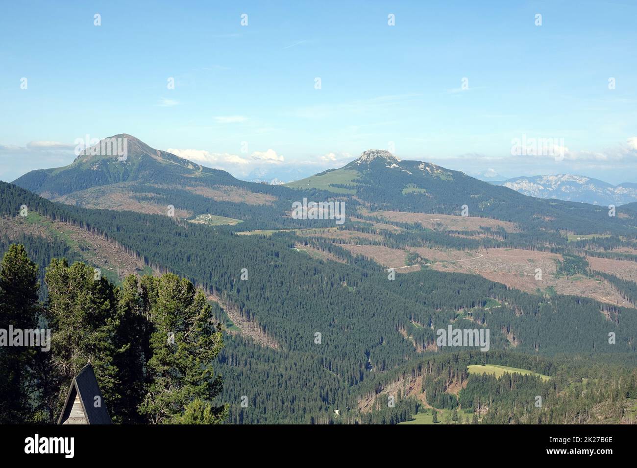 Schwarzhorn und Weisshorn in den Eggentaler Alpen Stock Photo
