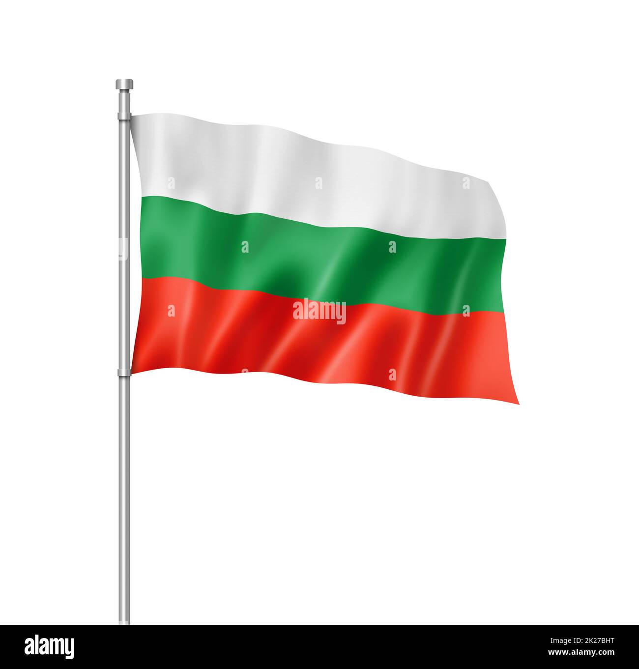 Bulgarian flag isolated on white stock photo alamy