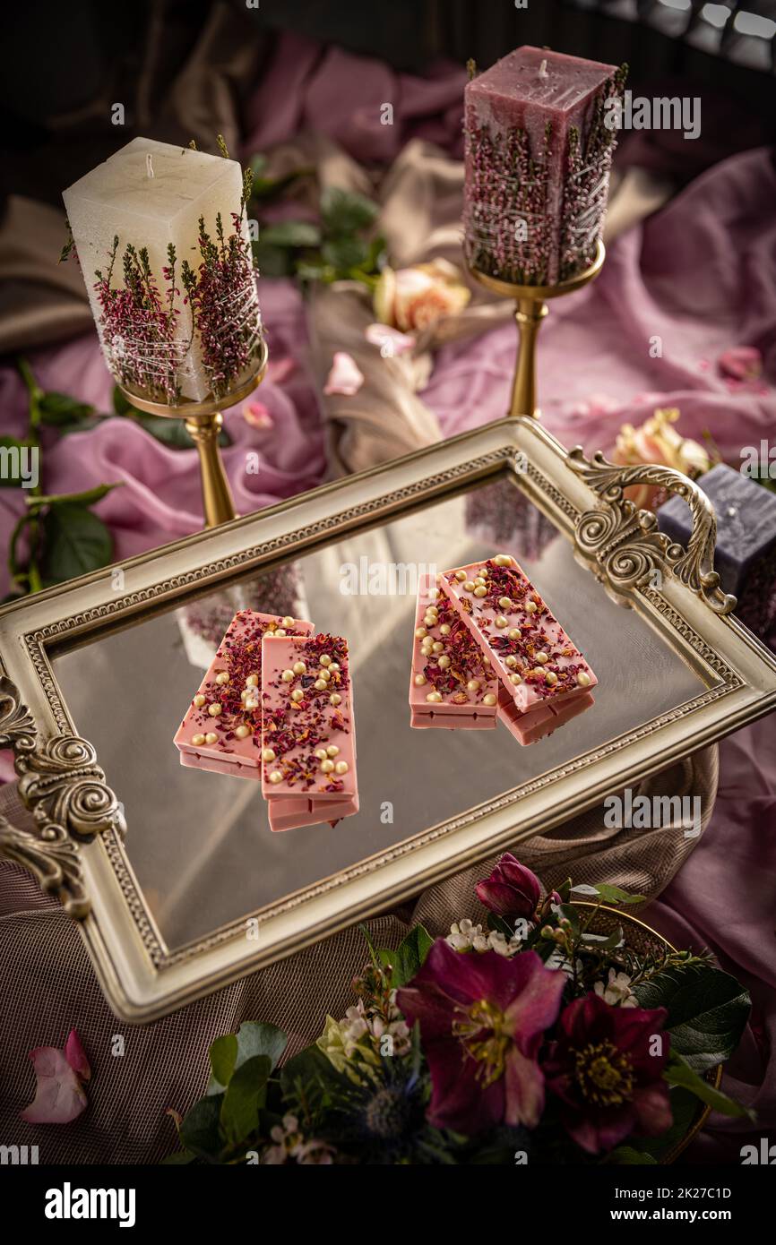Homemade chocolate bars Stock Photo Alamy