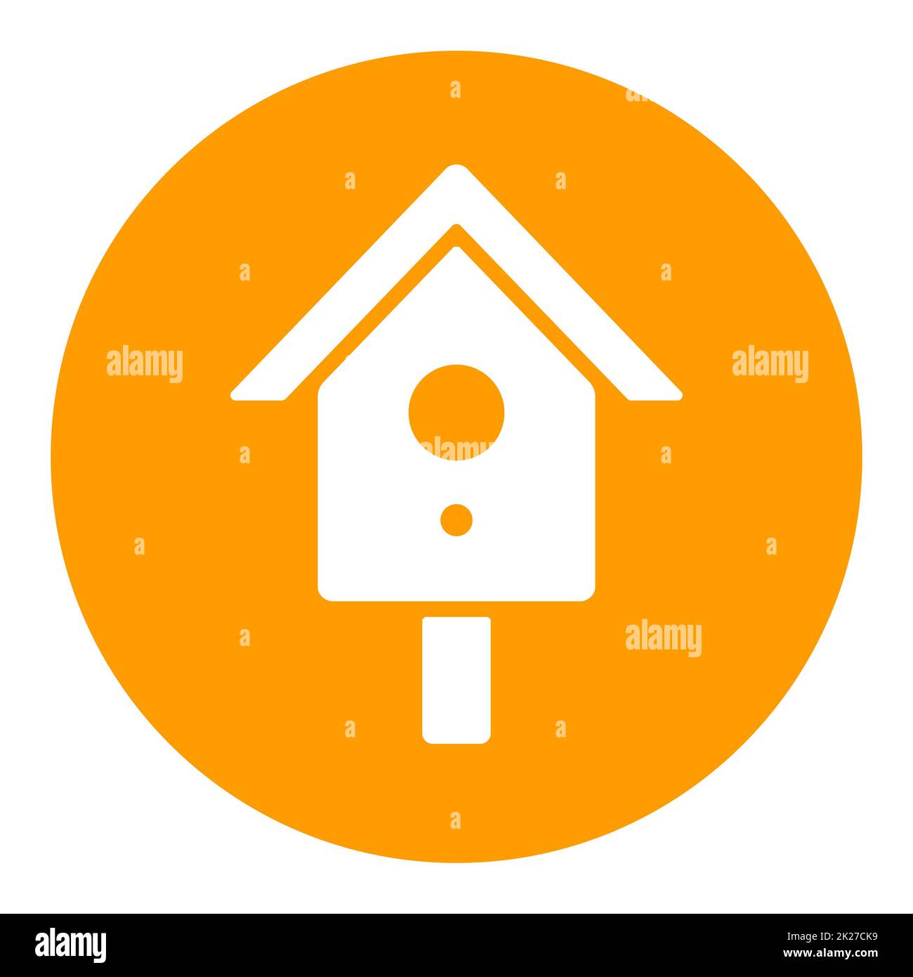Nesting box or birds house vector icon Stock Photo Alamy