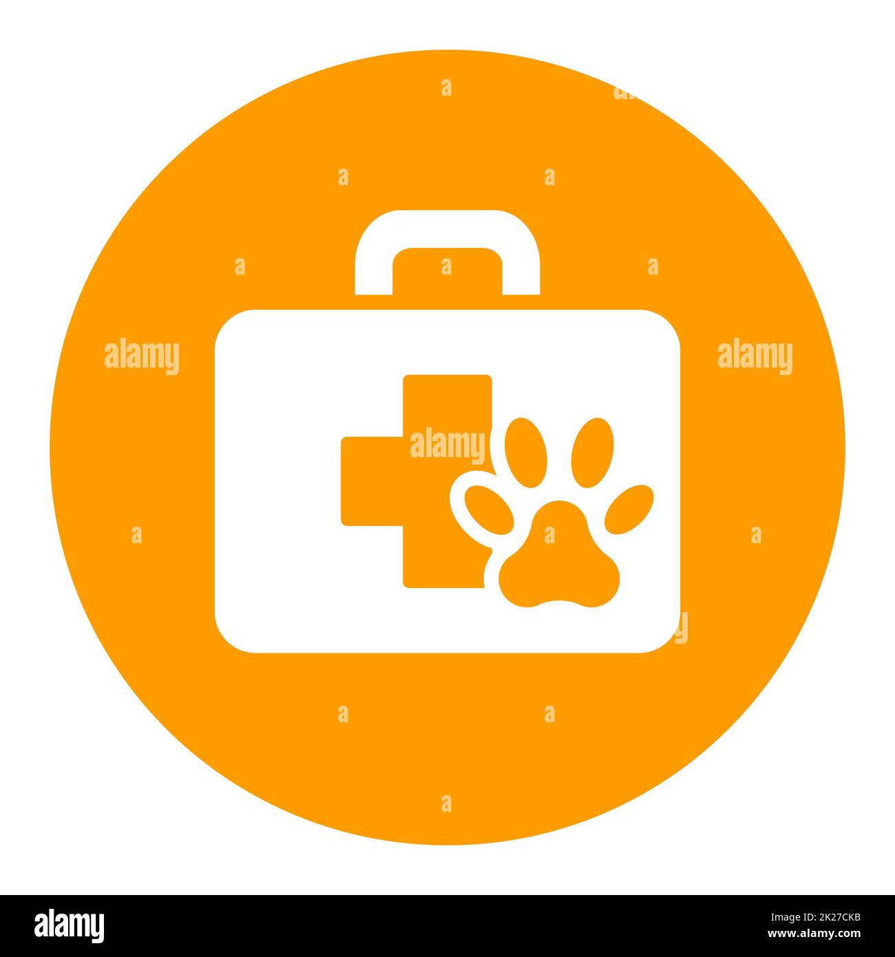 Pet first aid kit vector icon. Clinic box sign Stock Photo