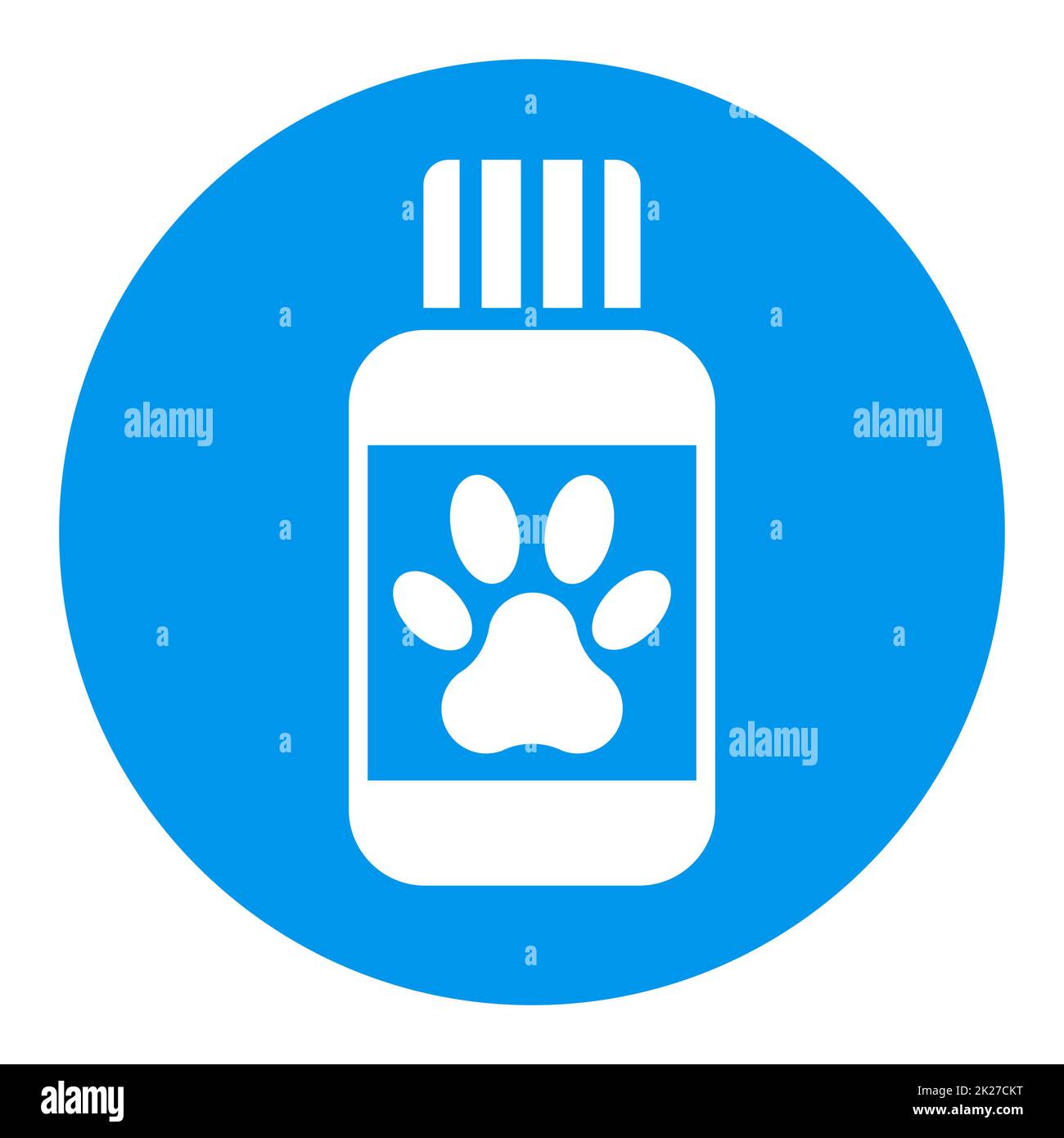 Pet shampoo vector icon. Pet animal sign Stock Photo