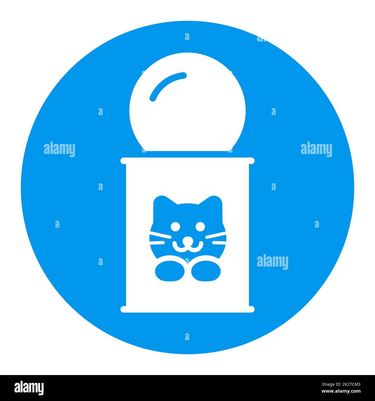 Pet cat food can vector icon Stock Photo