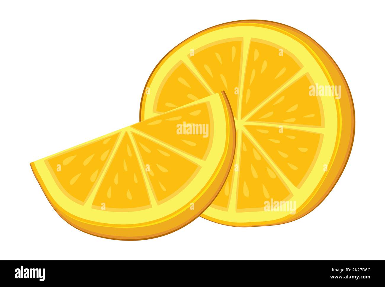 Realistic fresh ripe orange isolated on white background - Vector Stock ...