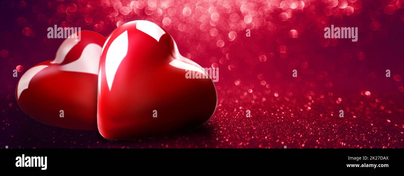 Happy Valentine's Day. Heart shaped symbol of love. 3d illustration ...