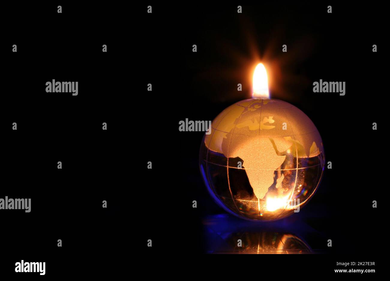 Global Warming Earth is on Fire Concept Stock Photo