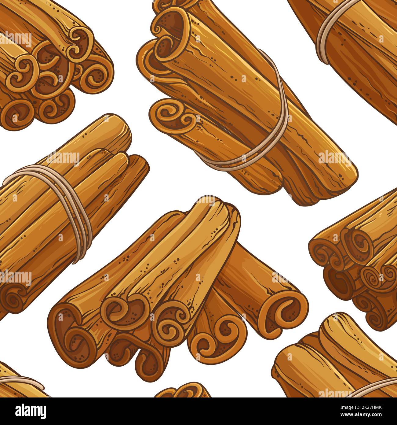 cinnamon sticks vector pattern Stock Photo Alamy