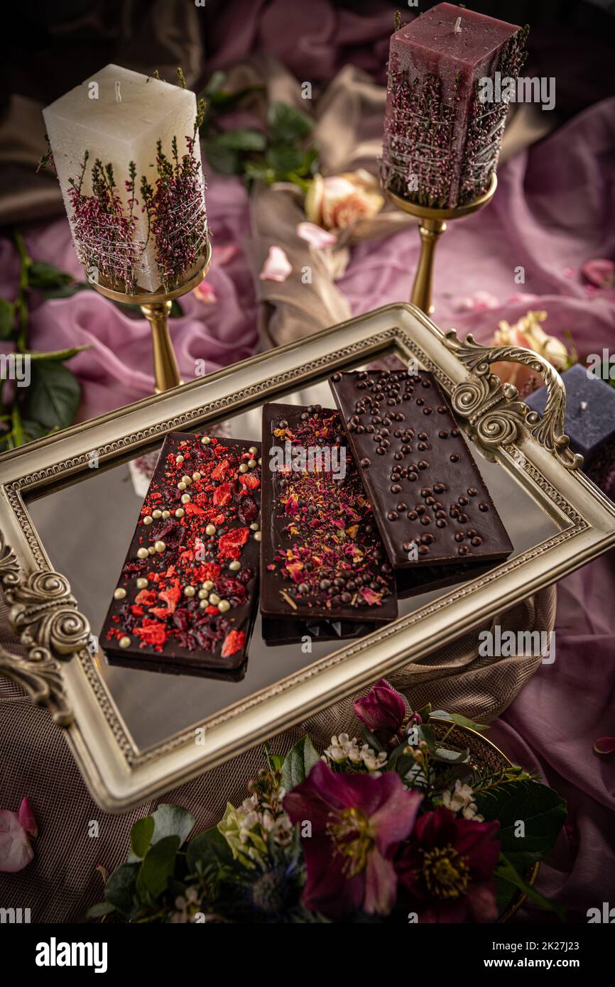 Assorted chocolate bars Stock Photo