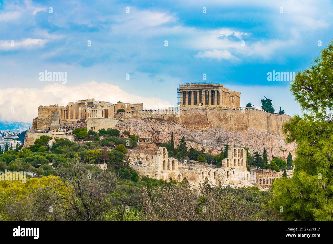Acropolis of Athens ruins Parthenon Greeces capital Athens in Greece. Stock Photo