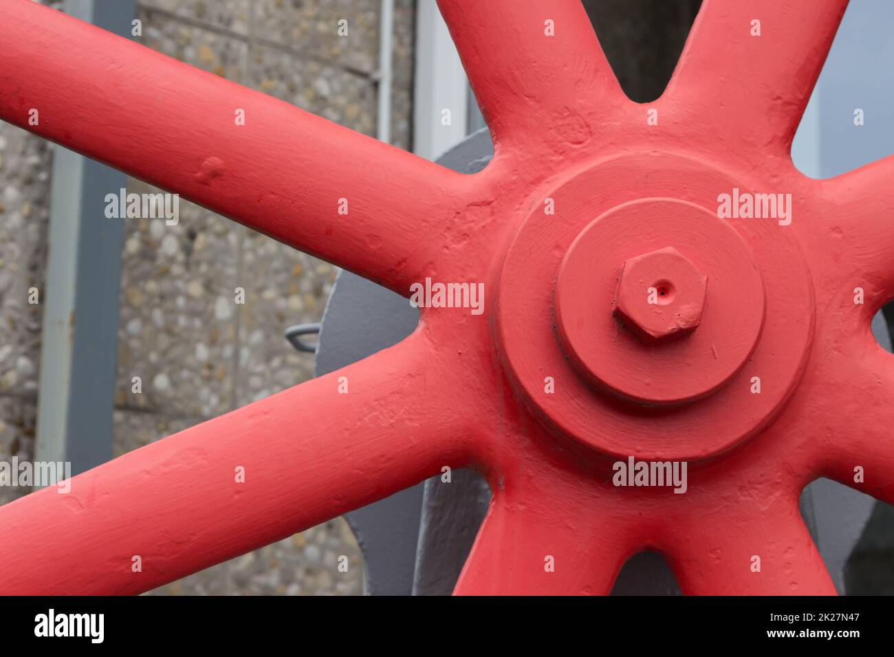 Detail of a large wheel / heavy industry / mining Stock Photo