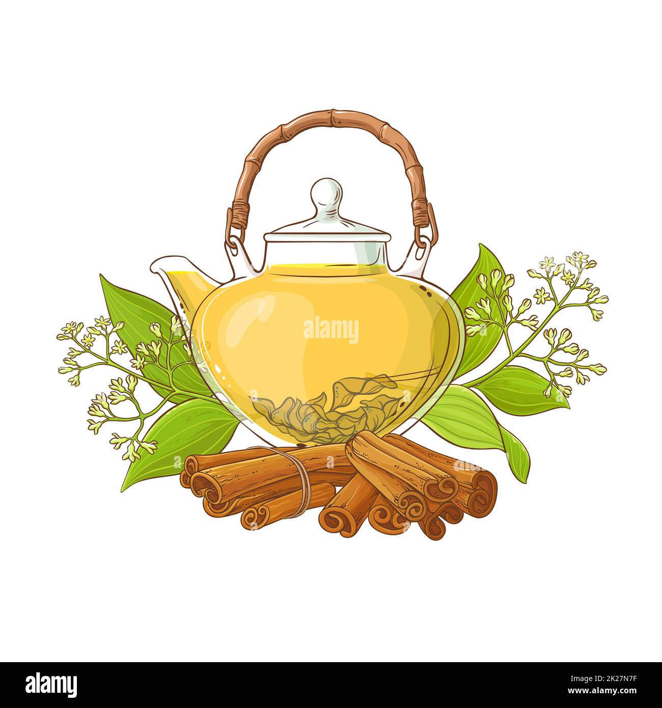 cinnamon tea illustration Stock Photo