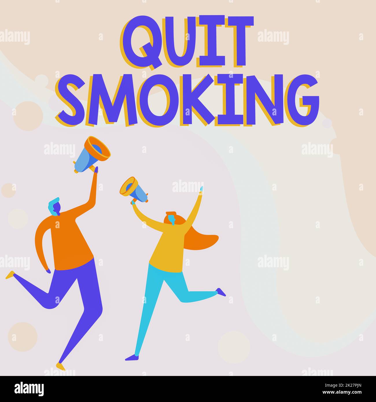 Hand writing sign Quit Smoking. Business approach the process of