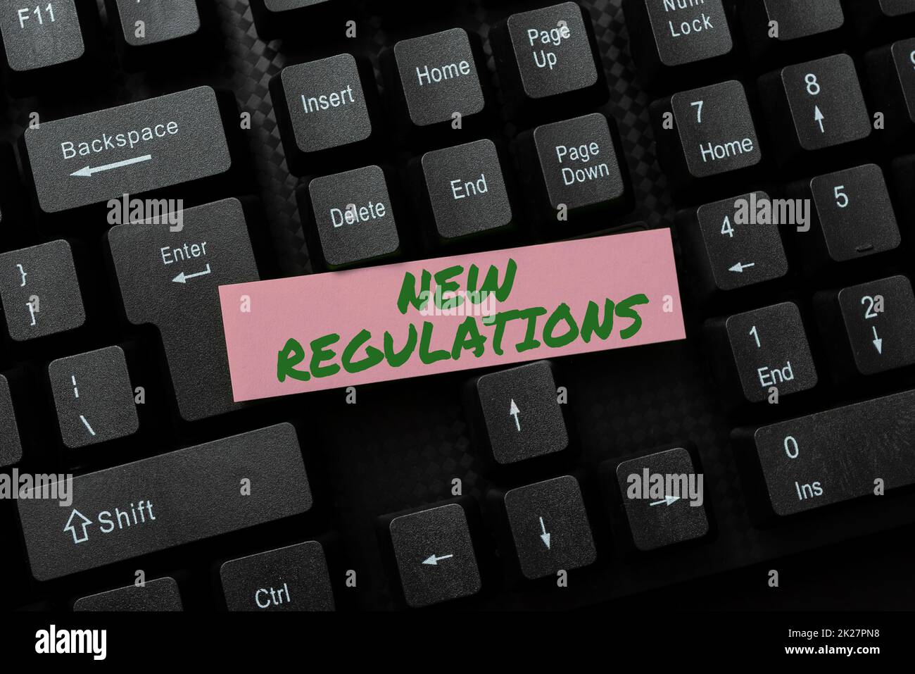 Text sign showing New Regulations. Conceptual photo rules made by a government or authority in order to control Typing Hospital Records And Reports, Creating New Ebook Reading Program Stock Photo