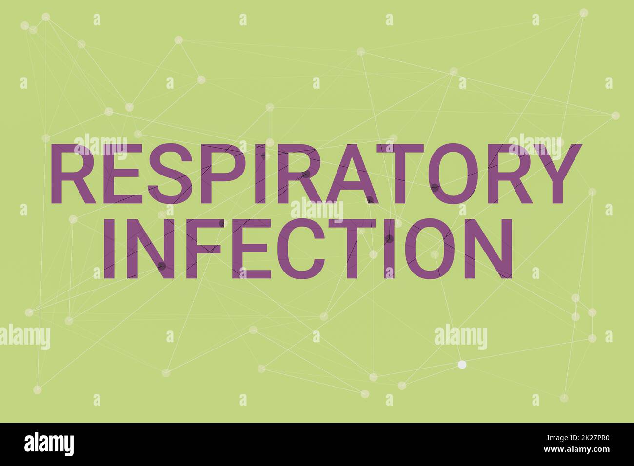 Conceptual caption Respiratory Infection. Word for any infectious disease that directly affects the normal breathing Line Illustrated Backgrounds With Various Shapes And Colours. Stock Photo