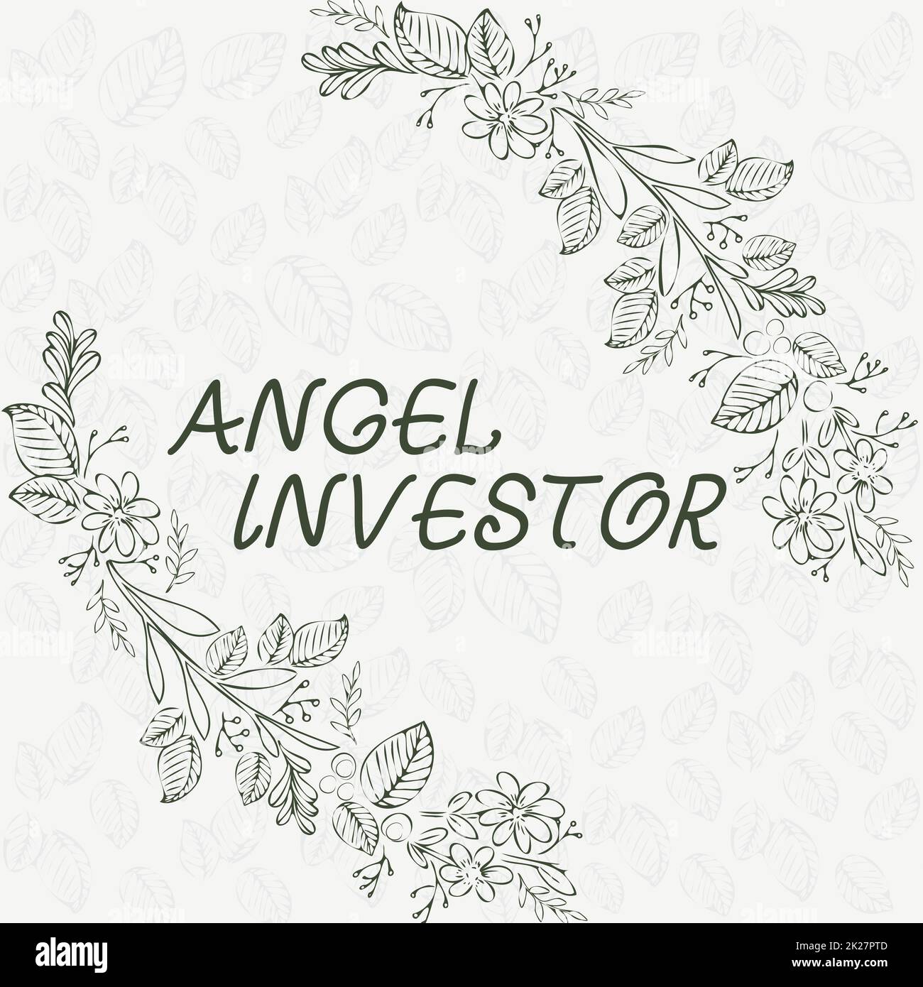 Sign displaying Angel Investor. Word Written on high net worth individual who provides financial