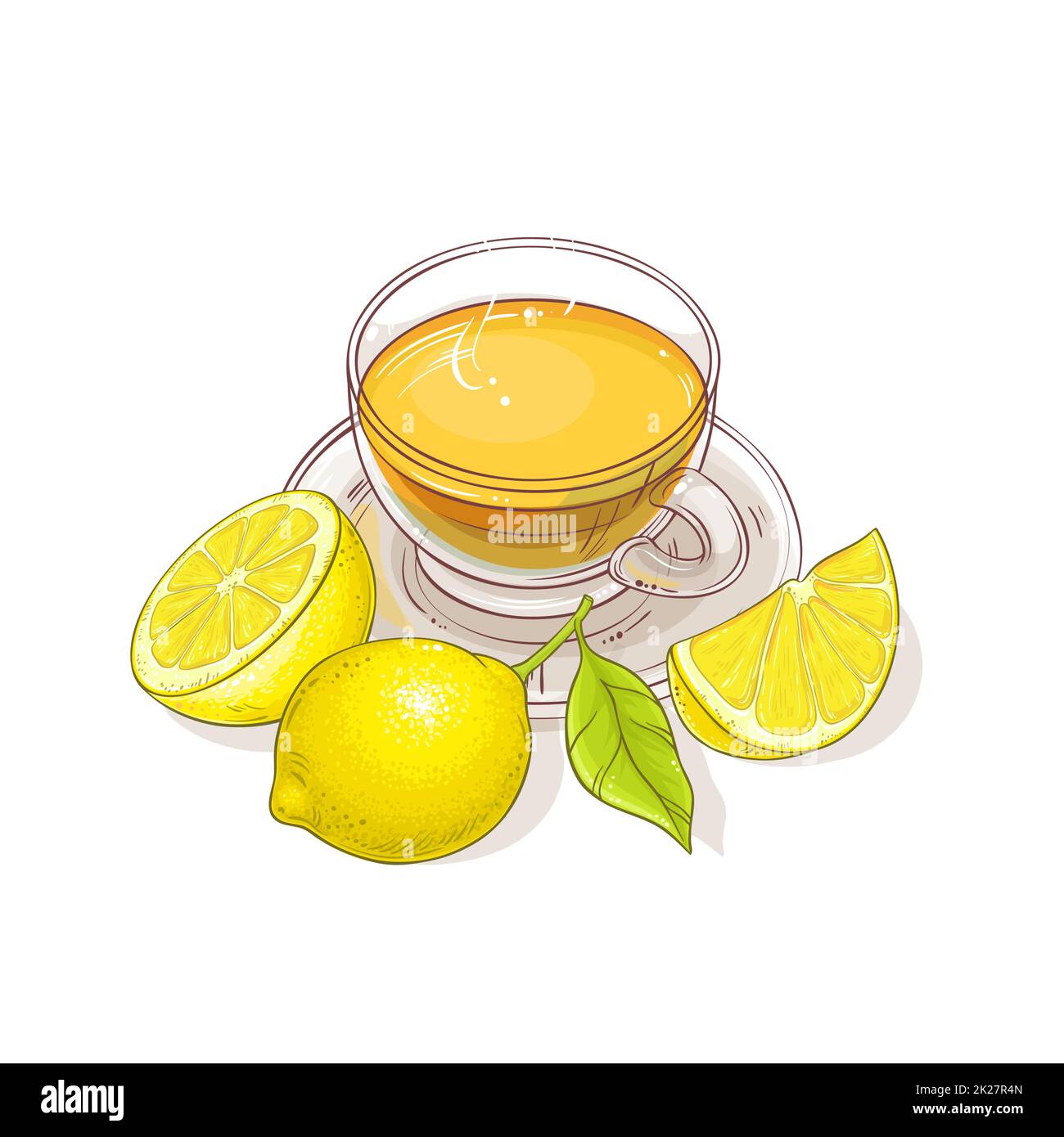lemon tea illustration Stock Photo Alamy