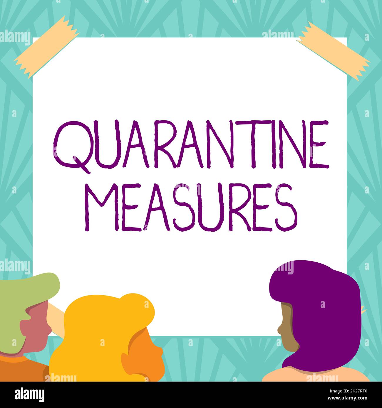 Handwriting text Quarantine Measures. Business idea safety procedure to follow preventing the transmission of disease Team Members Looking At Whiteboard Brainstorming New Solutions Stock Photo