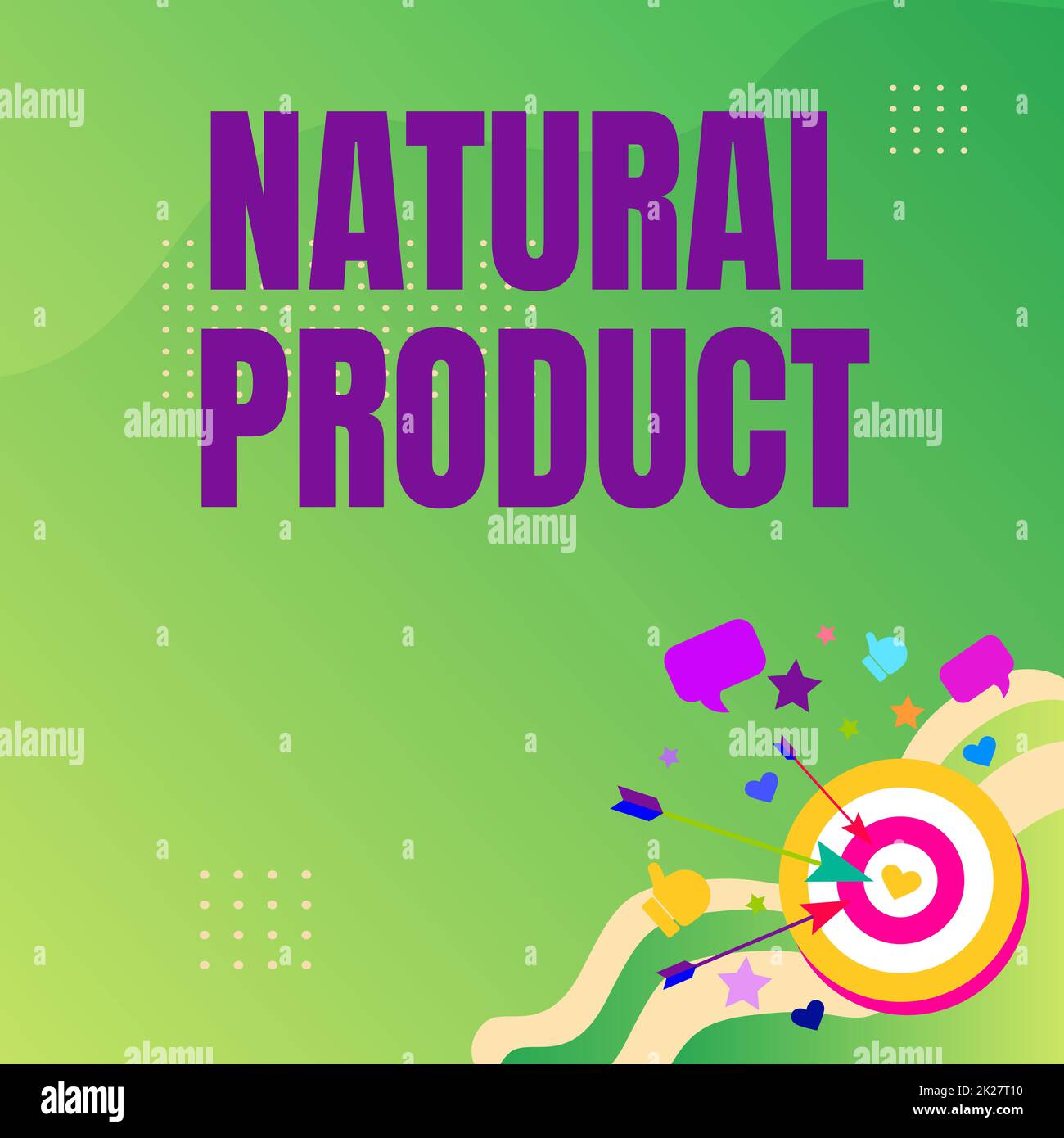 Text caption presenting Natural Product. Business approach chemical