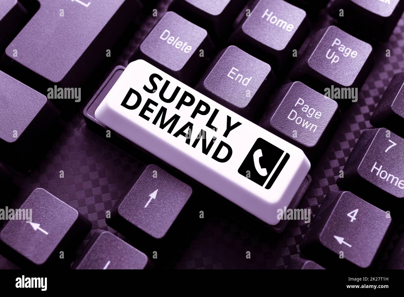 Sign displaying Supply Demand. Concept meaning Relationship between the