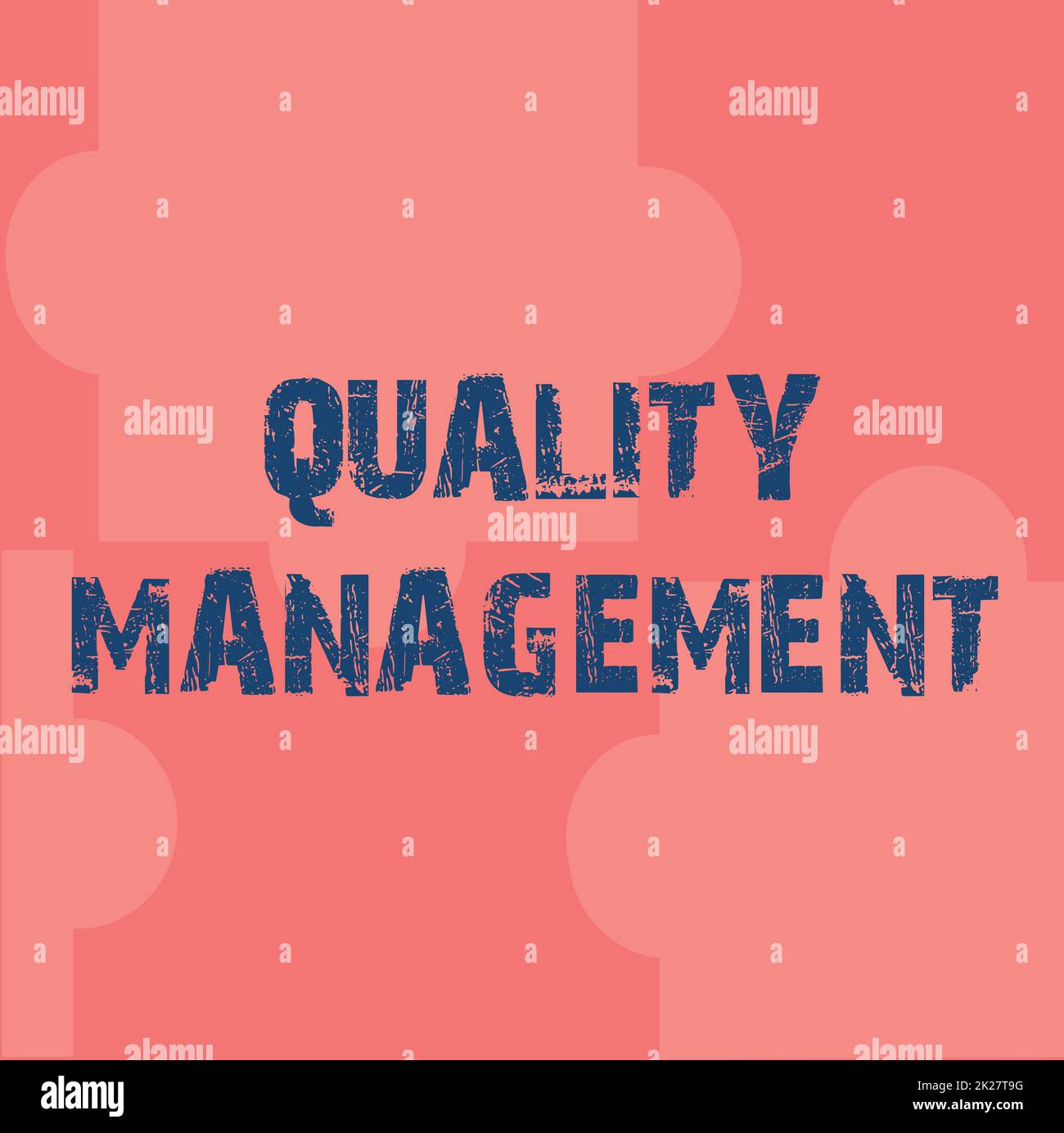 Sign displaying Quality Management. Word for act of overseeing activities that must be accomplished Line Illustrated Backgrounds With Various Shapes And Colours. Stock Photo